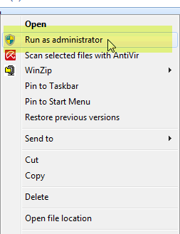 Run As Administrator