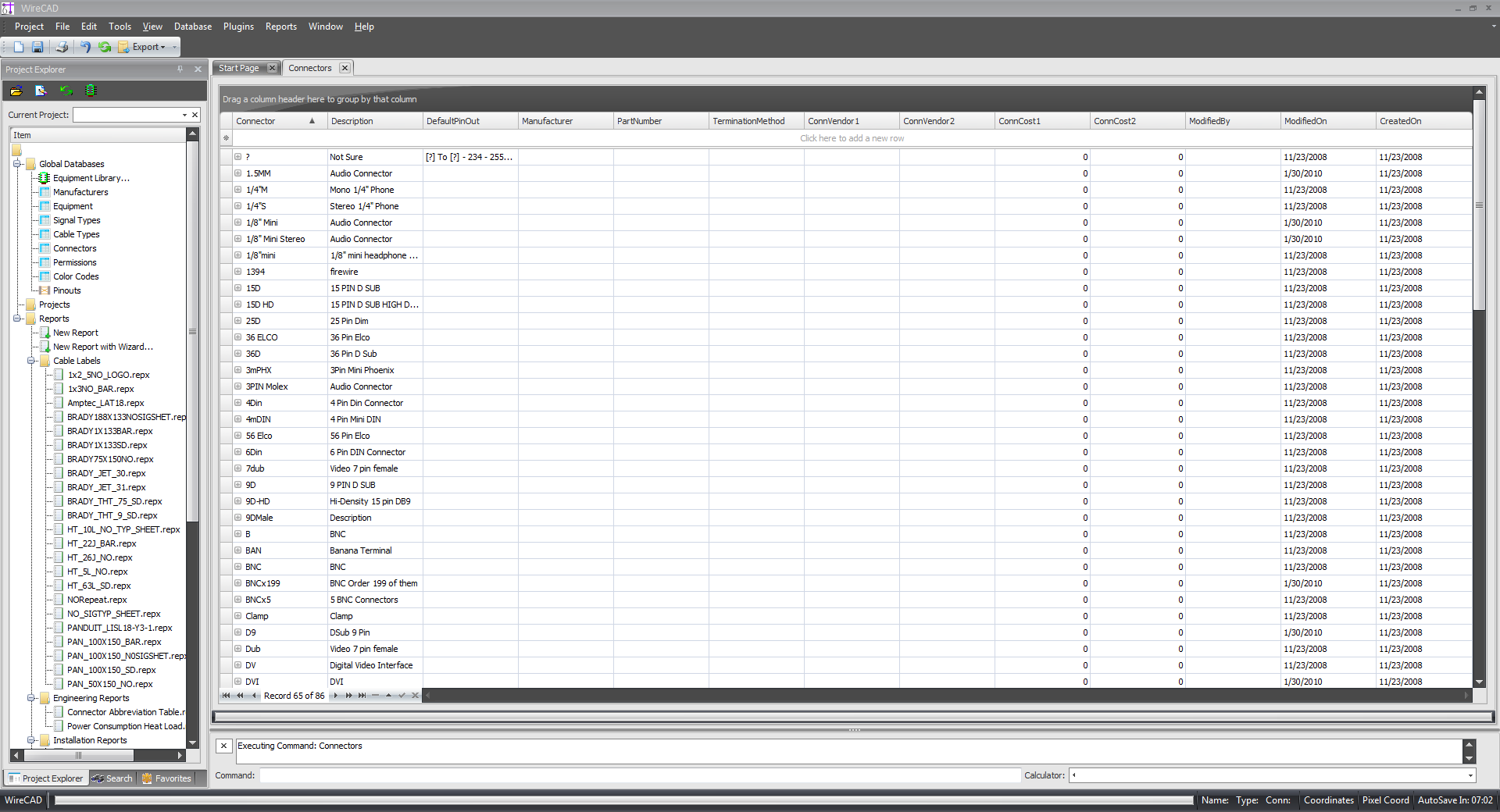 Connectors Database