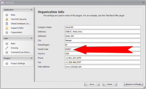 Postal Code Field